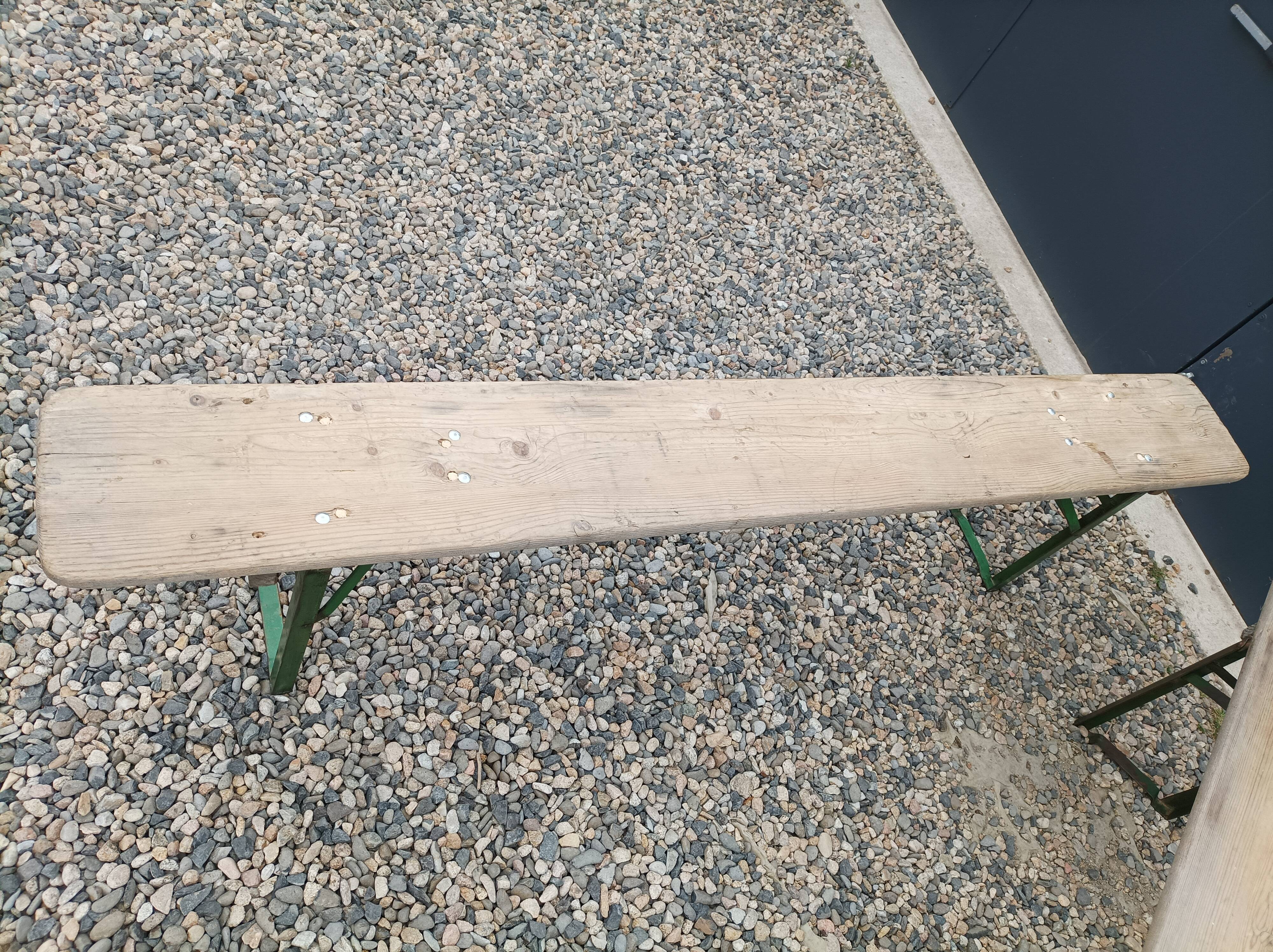Old foldable bench of fair