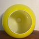 Yellow opaline globe pendant light from the 70s