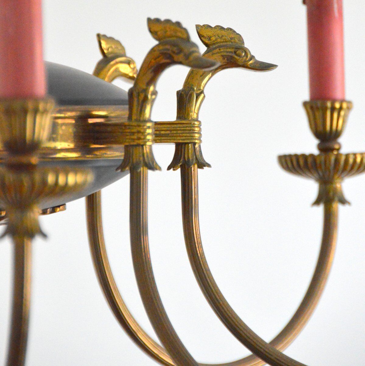 Empire chandelier 8 branches gilded bronze