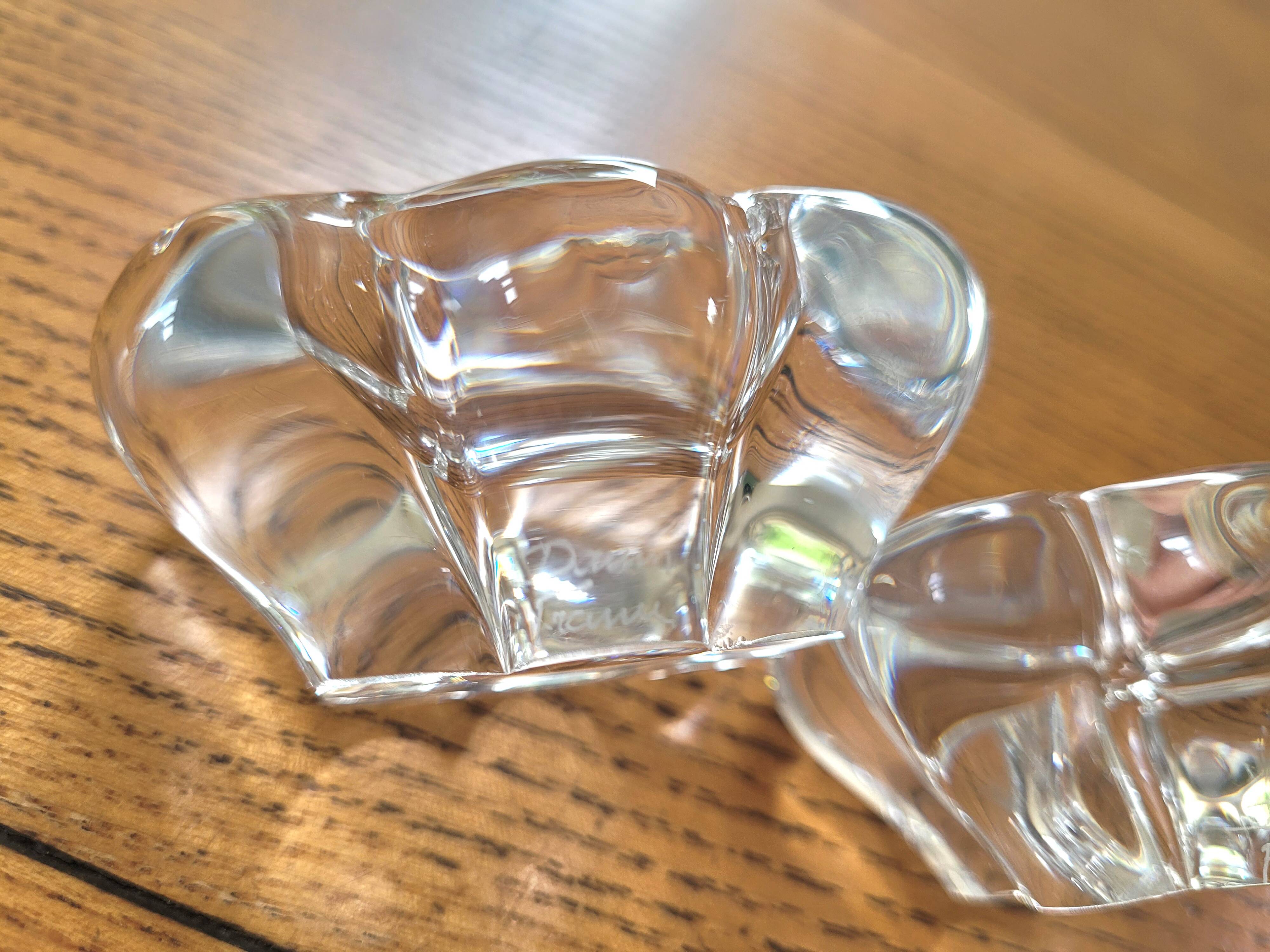 Daum France crystal salt and pepper shakers