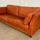 Vintage danish cognac leather sofa