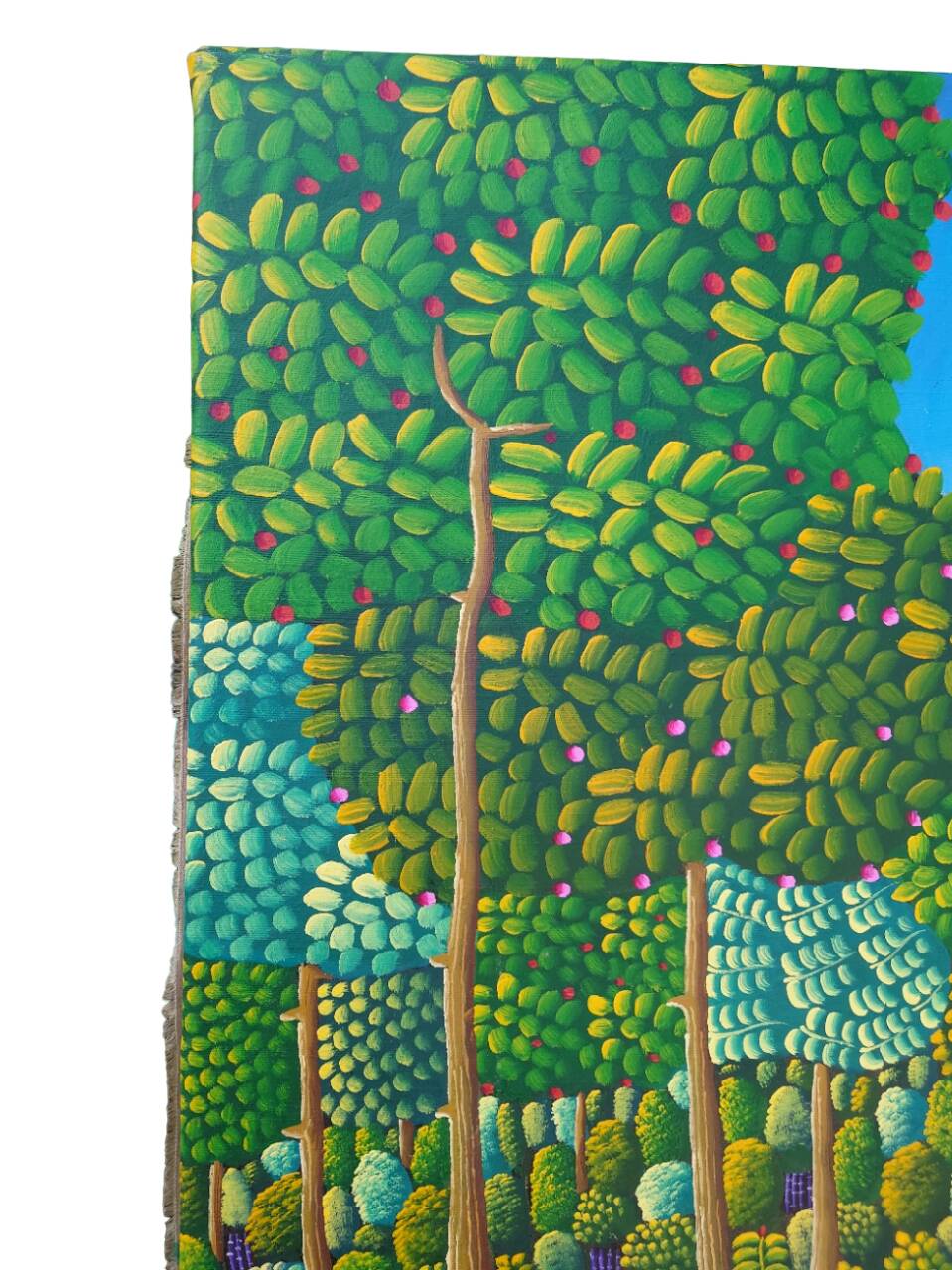 Huile sur toile la jungle signée Cayo Jean Marc  titre la jungle 1990 /2010