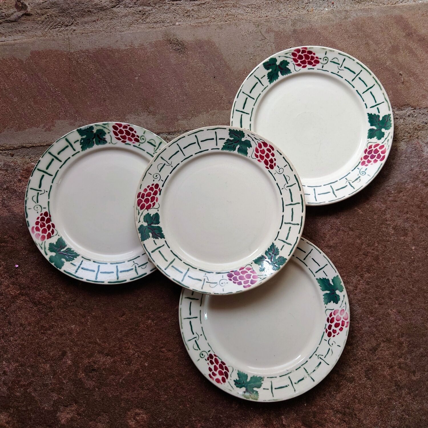 Dessert plates "Meudon" faience of Badonviller