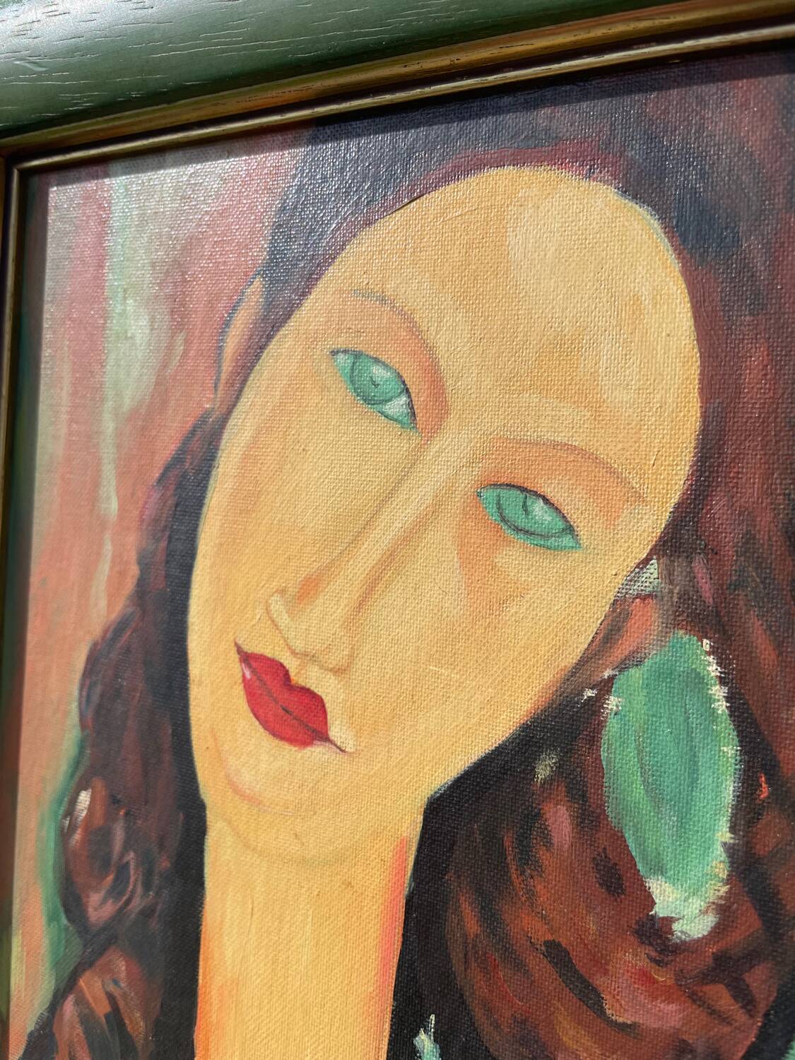 Portrait of a woman in oil