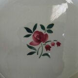 4 plates in faience of Badonviller F.B, floral motif, 20s