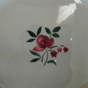 4 plates in faience of Badonviller F.B, floral motif, 20s