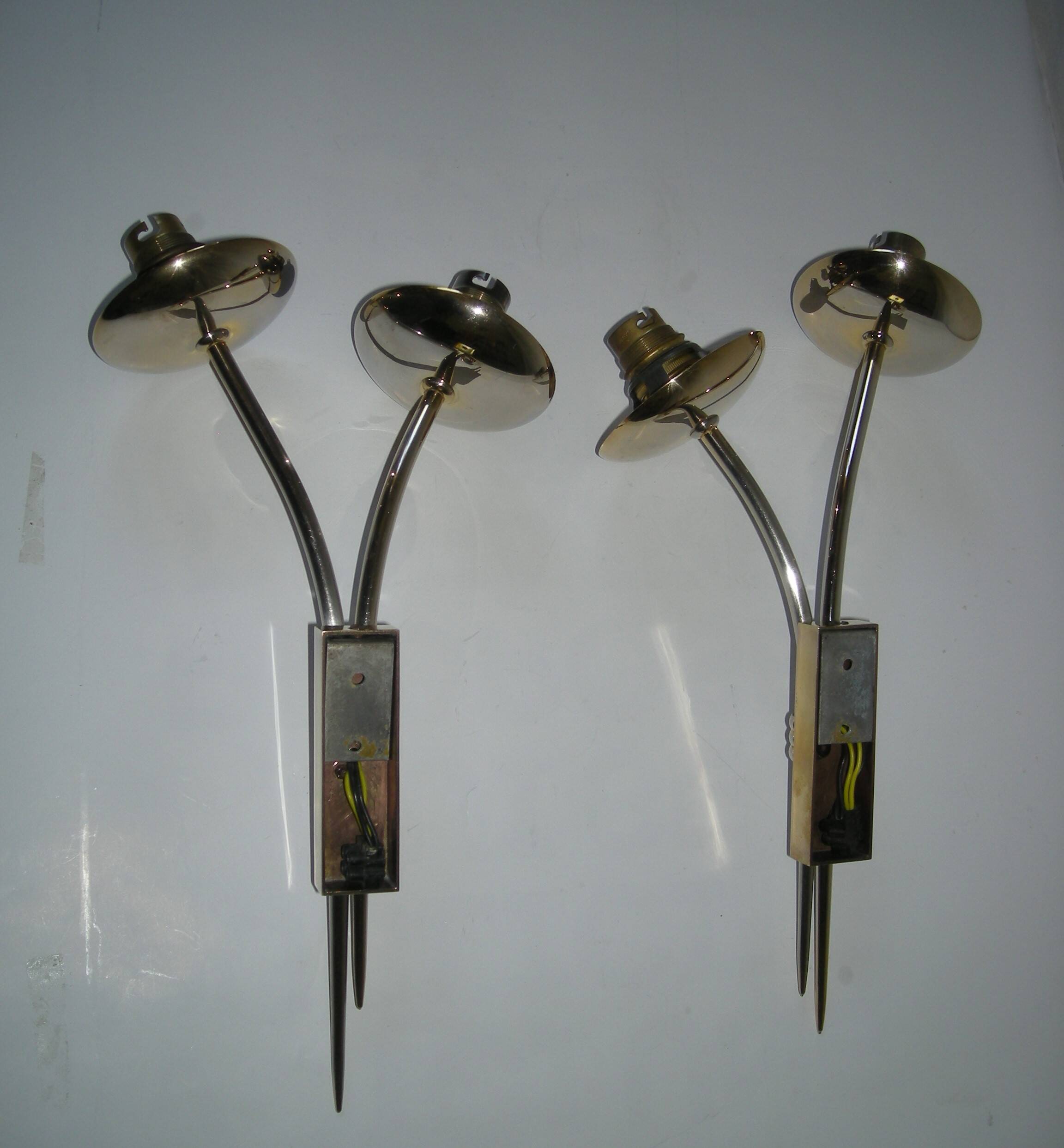 Pair of Lunel wall lights from the 1950s.