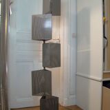 Vintage perforated metal floor lamp