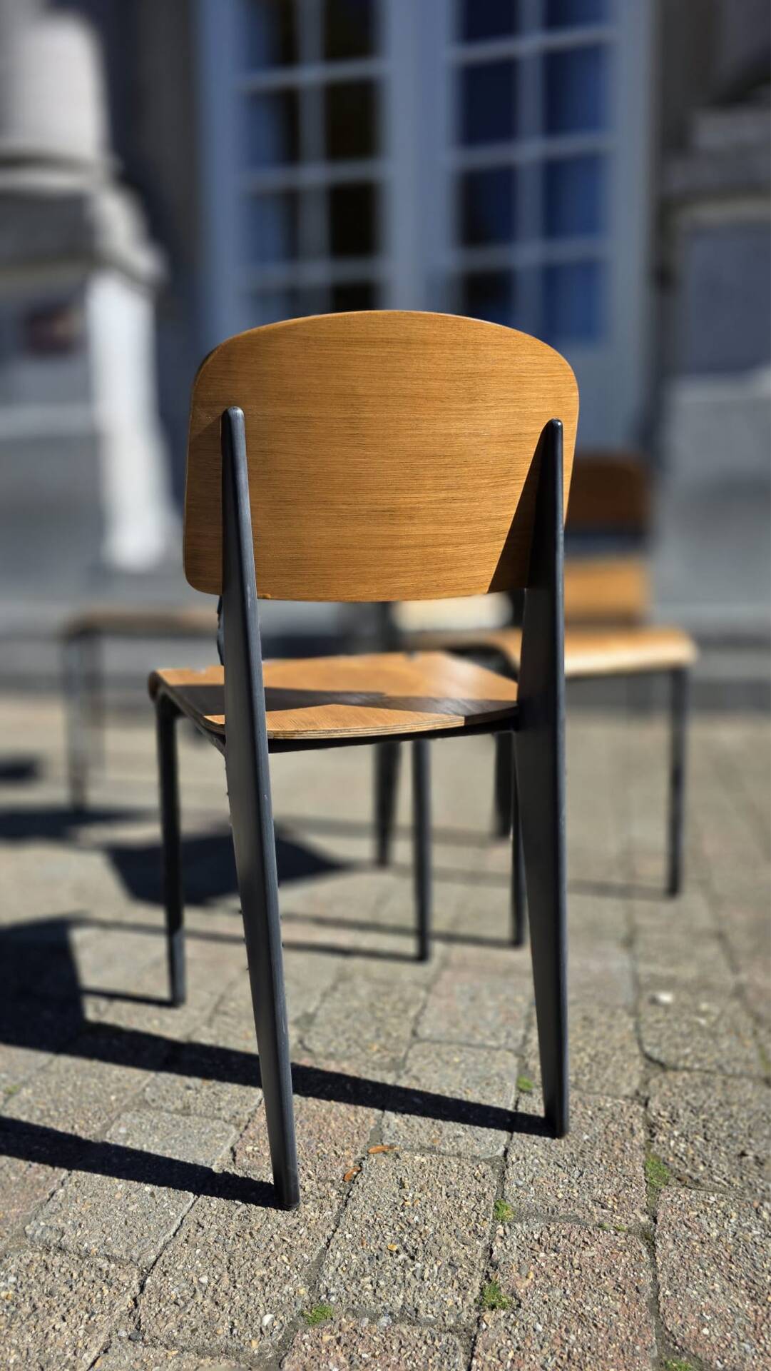 Set of 6 Métropole chairs no. 305 numbered by Jean Prouvé.