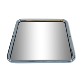 Square mirror in a chrome-plated metal frame, 1970s