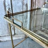 Desserte en laiton et verre, 1970