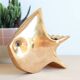 1960s solid brass ashtray in the shape of a stylized fish