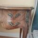 Inlaid dressing table with lifting mirror – Louis XV style, precious wood