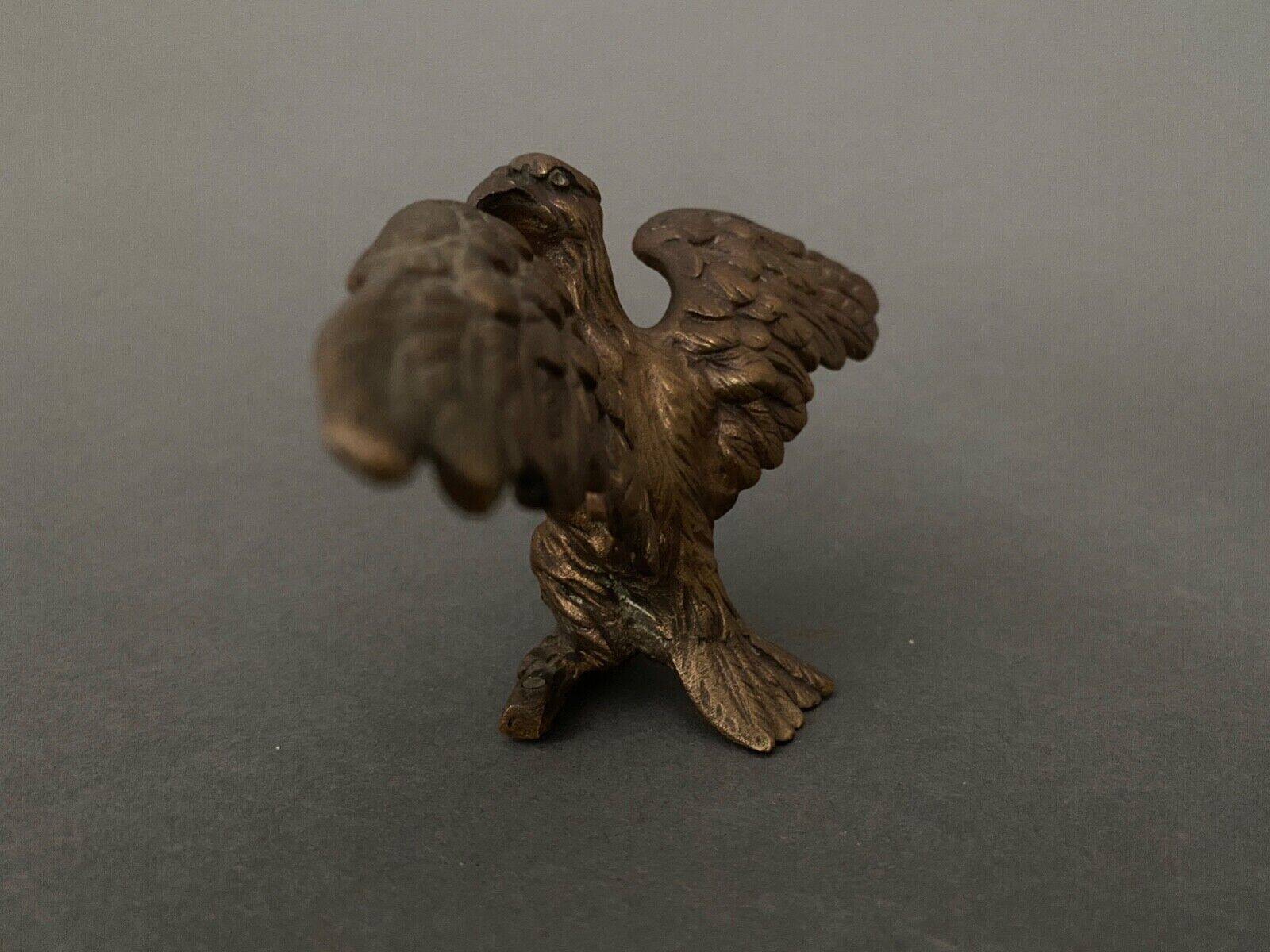 Three bronze eagles Napoleon III 19th century golden patina