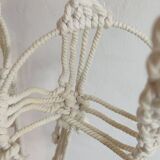 Lámpara de techo de macramé. Spain, 1980s.