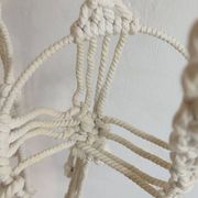 Lámpara de techo de macramé. Spain, 1980s.
