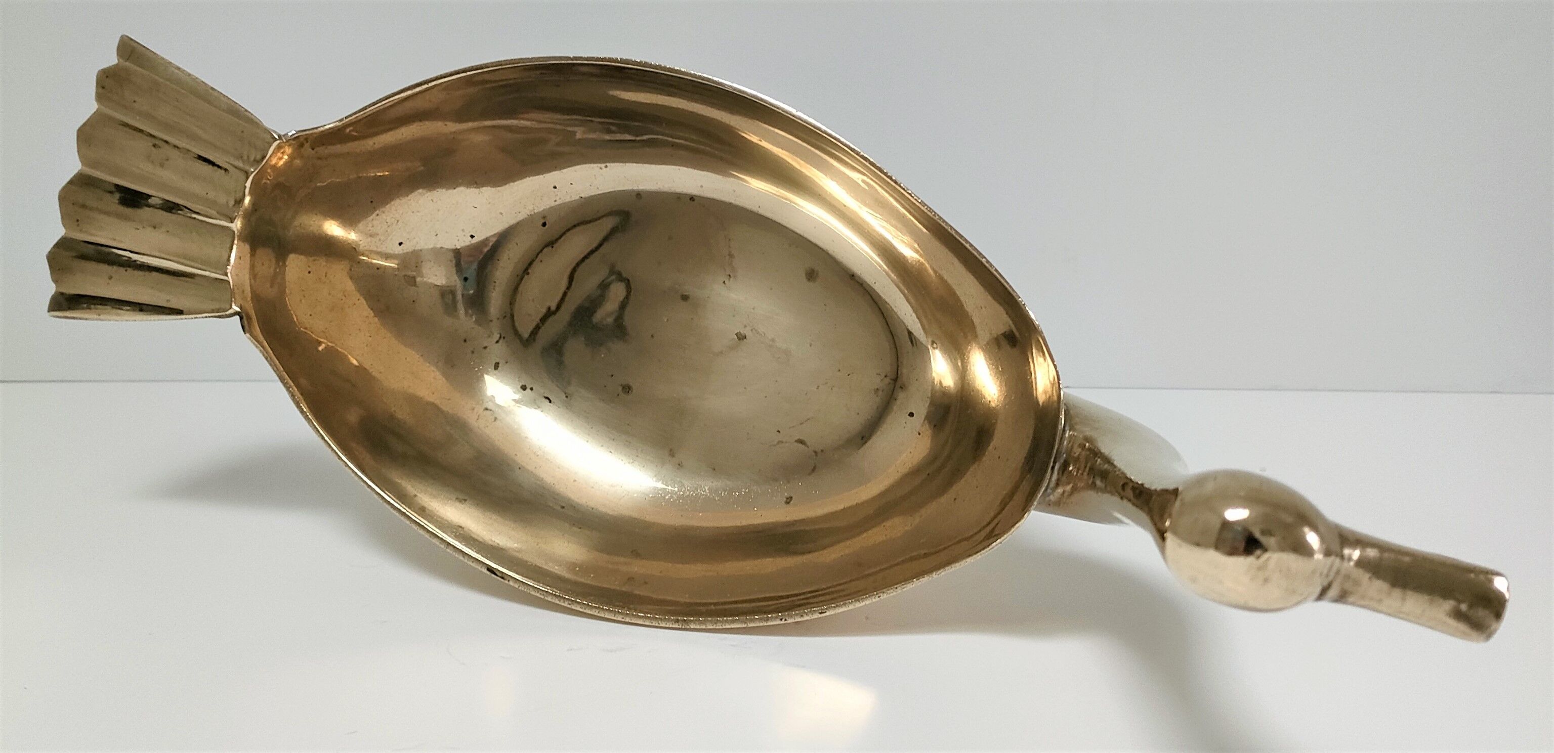 Zoomorphic cut brass bird 70s