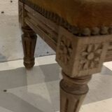 Louis XVI style footrest in stained beech, 20th century