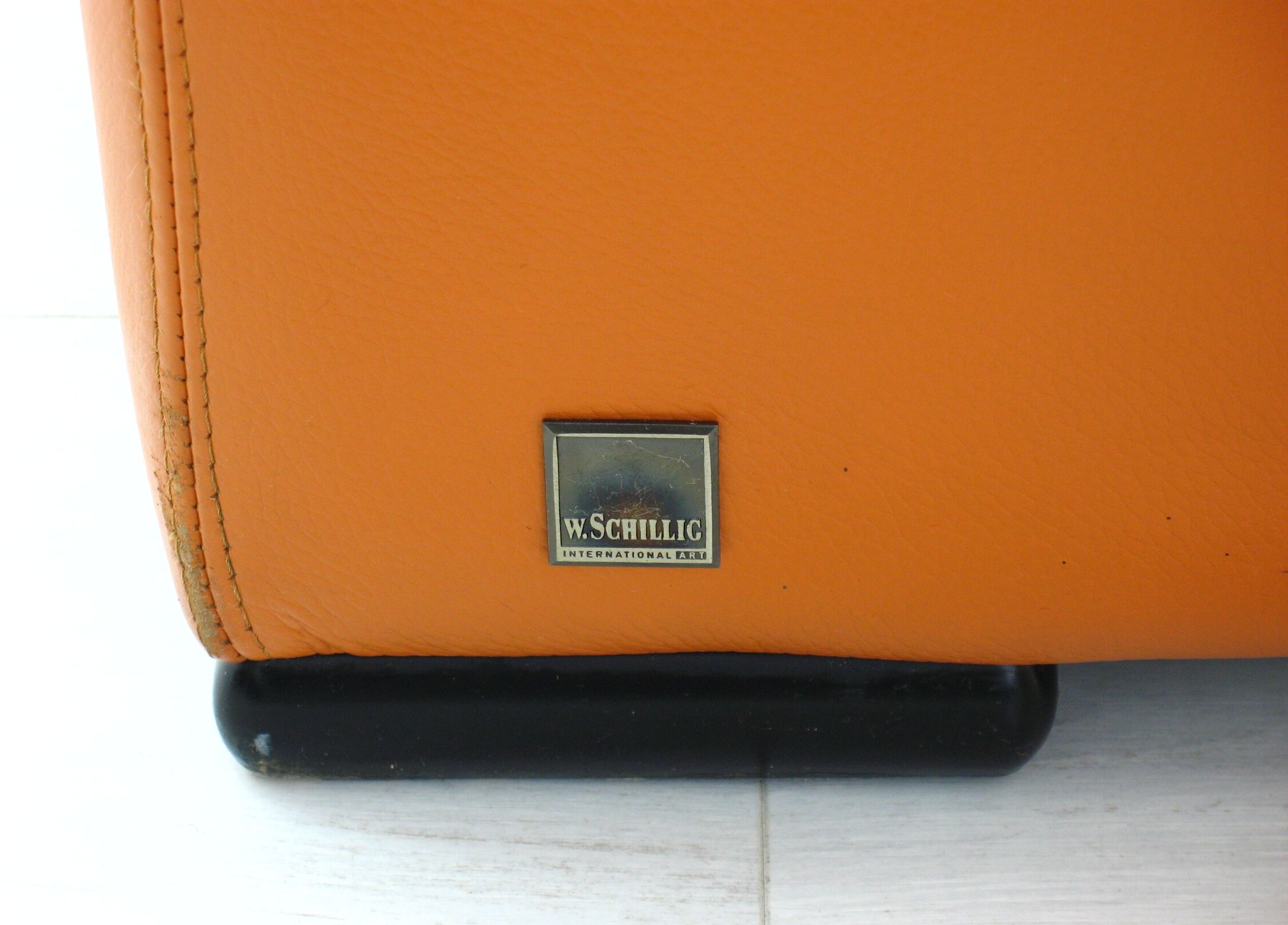 Leather sofa Willi Schillig 90s