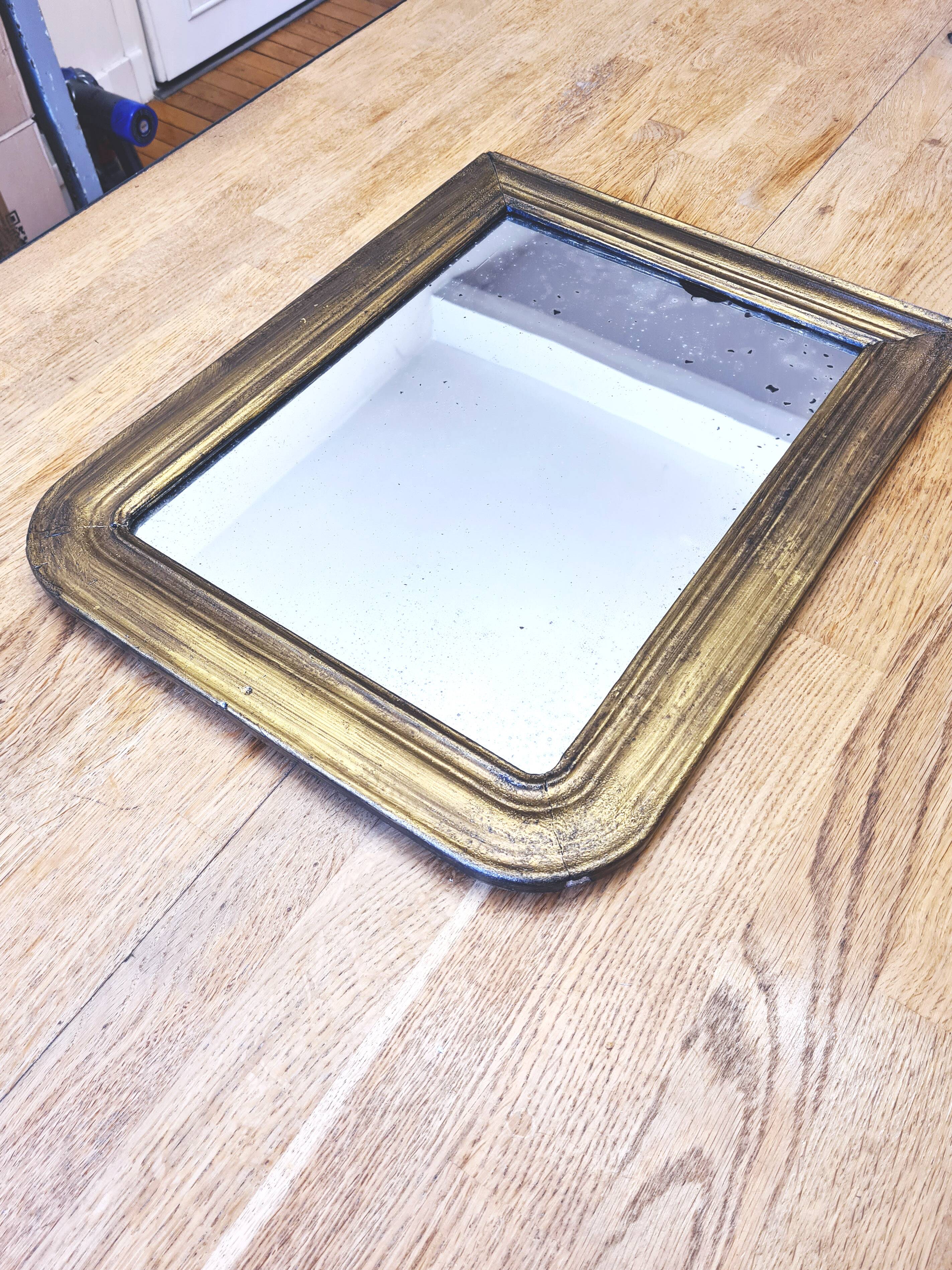 Antique Louis Phillipe mirror, gilded with gold leaf - "Marcelin"