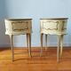 Paire de tables de chevet peints style Louis XV