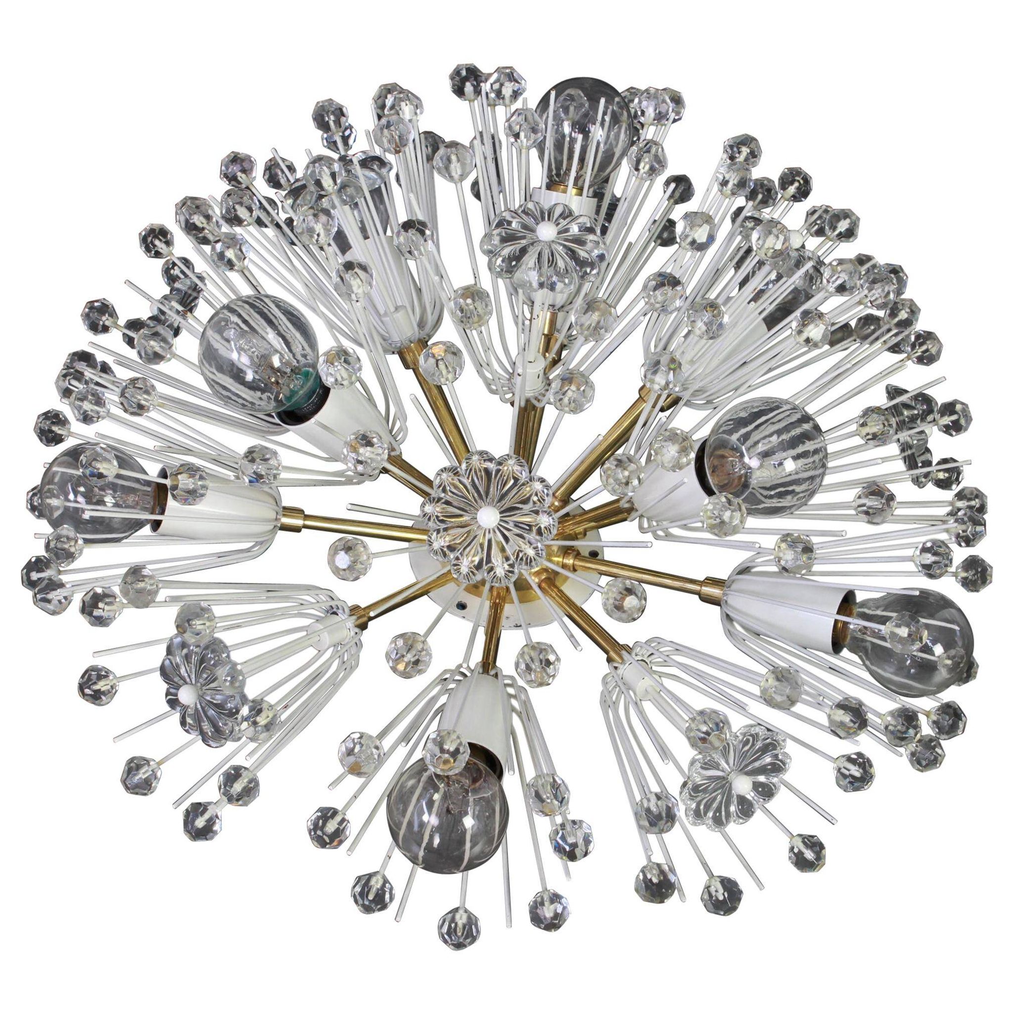 Brass Starburst chandelier by Emil Stejnar, Austria, 1960s