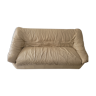 Canapé cuir beige