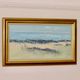 Mid-Century Swedish Original Painting Oil on Canvas "Beach in the Parish of Gårdby" by Jim Ronald Lindholm -- vintage and framed