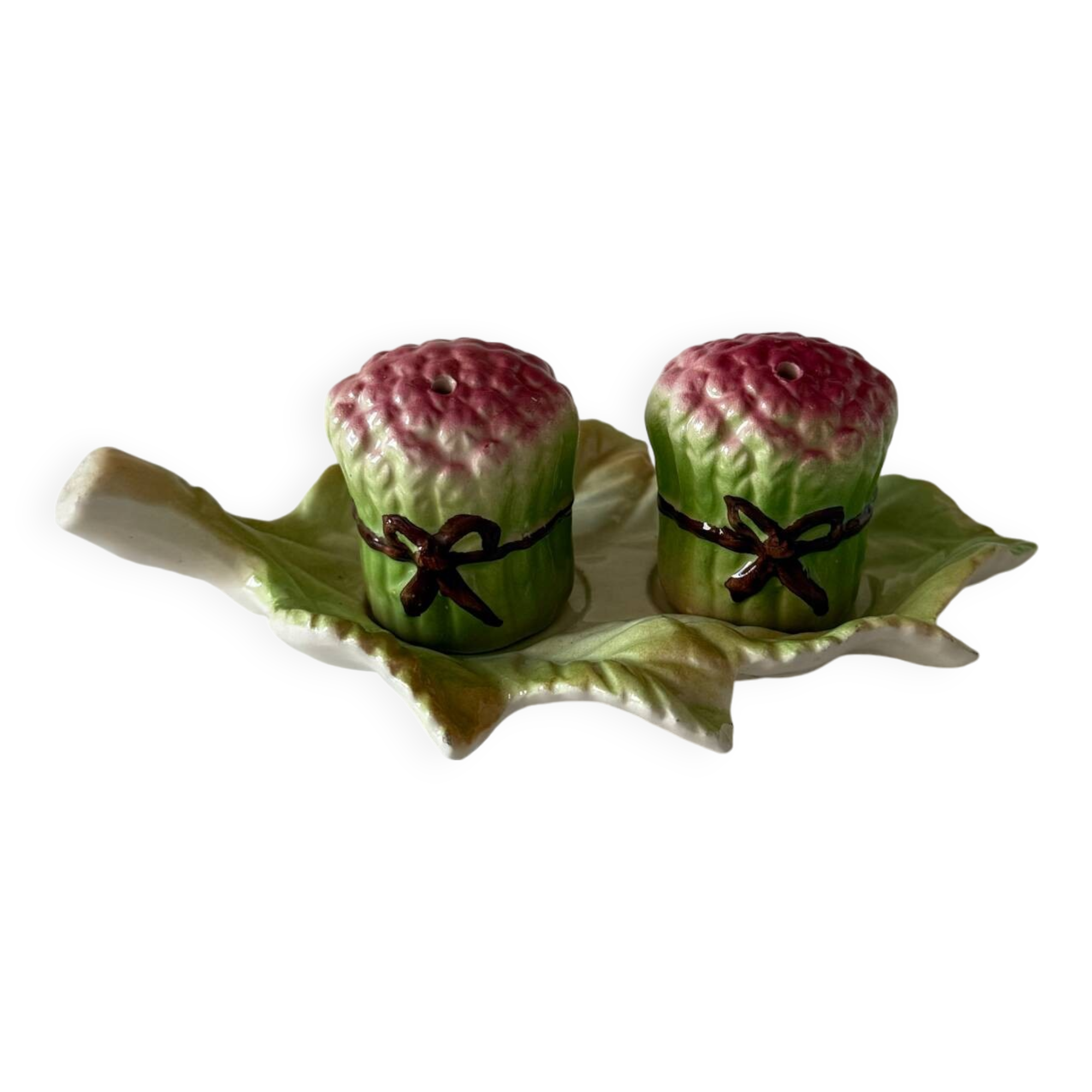 Salière poivrier barbotine asperges
