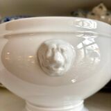 Pillivuyt white porcelain eared salad bowl
