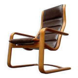 Vintage Swedish armchair model Lamello in beech by Yngve Ekström for Swedese, 1970s.