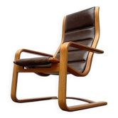 Vintage Swedish armchair model Lamello in beech by Yngve Ekström for Swedese, 1970s.