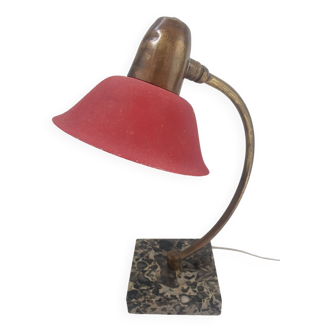 Lampe de bureau rouge vintage