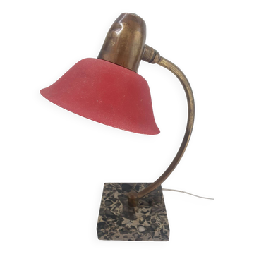 Lampe de bureau rouge vintage