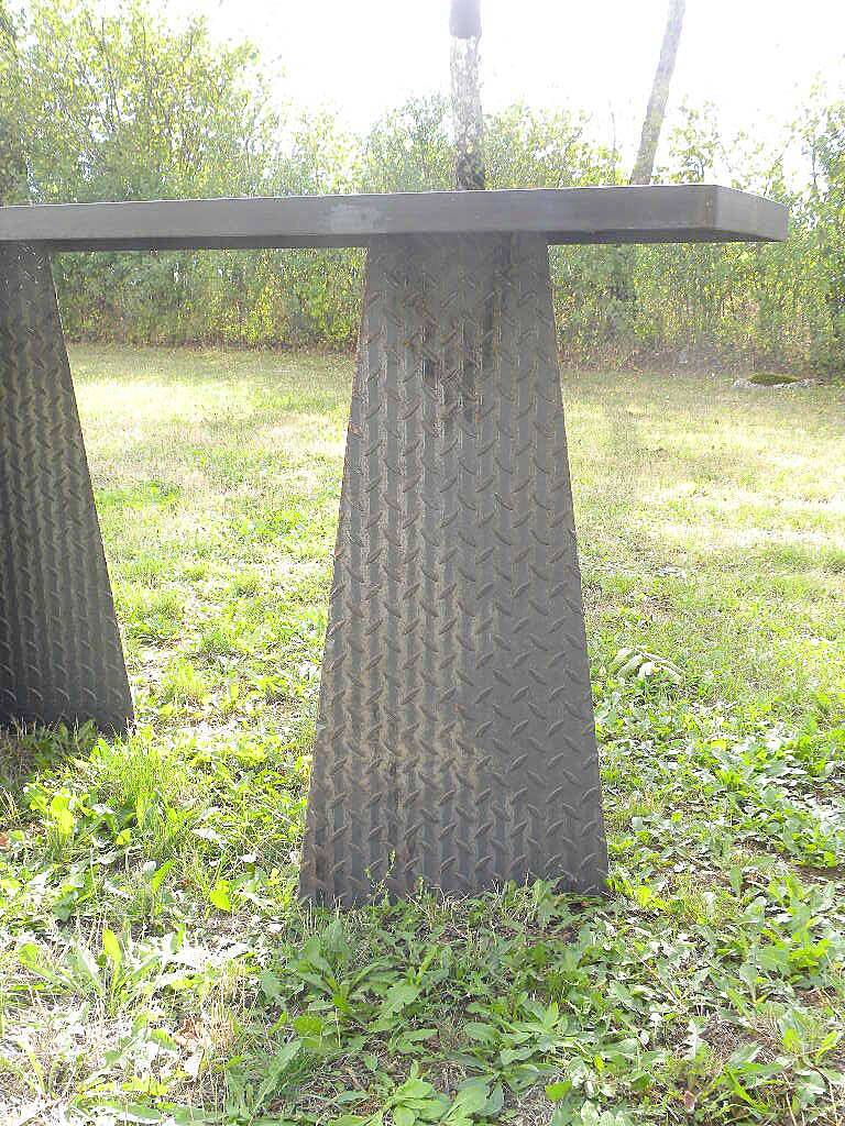 Pair of metal consoles