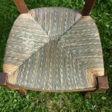 2 old Provençal-style straw chairs