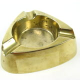 Triangular brass ashtray
