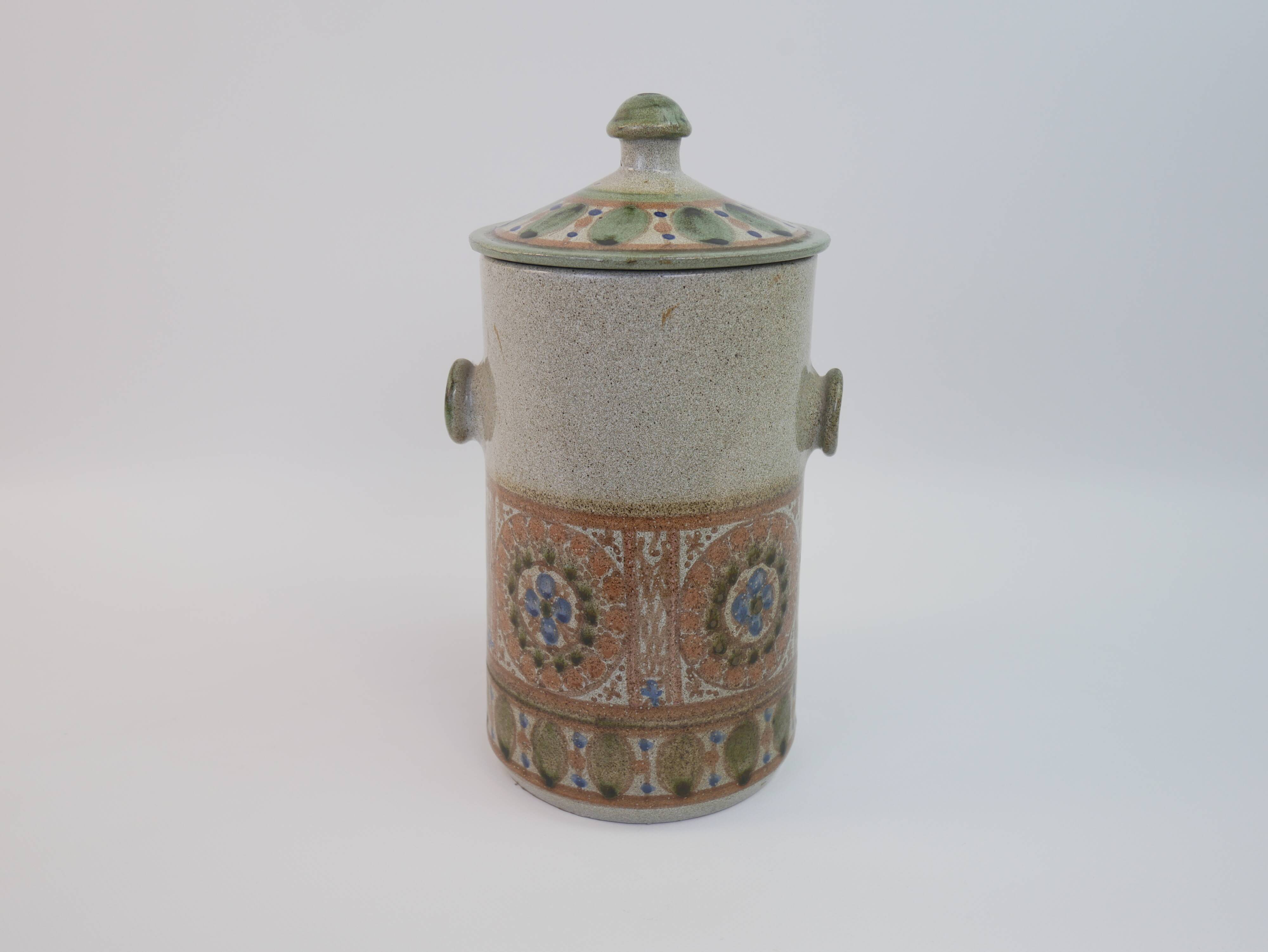 Ceramic aperitif service signed Lamnara Salé Maroc