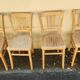 Set of 4 vintage bistro chairs, sanded, 1940/50