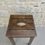 Solid wood handle stool