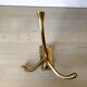 Art Deco Brass Coat Rack with 4 Hooks