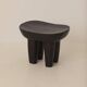 African monoxyle stool Senoufo black / vintage wenge