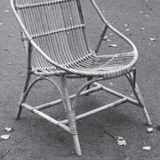 1960's Set of Four Rattan Armchairs and Side Table by Jaroslav Prochazka for ULUV