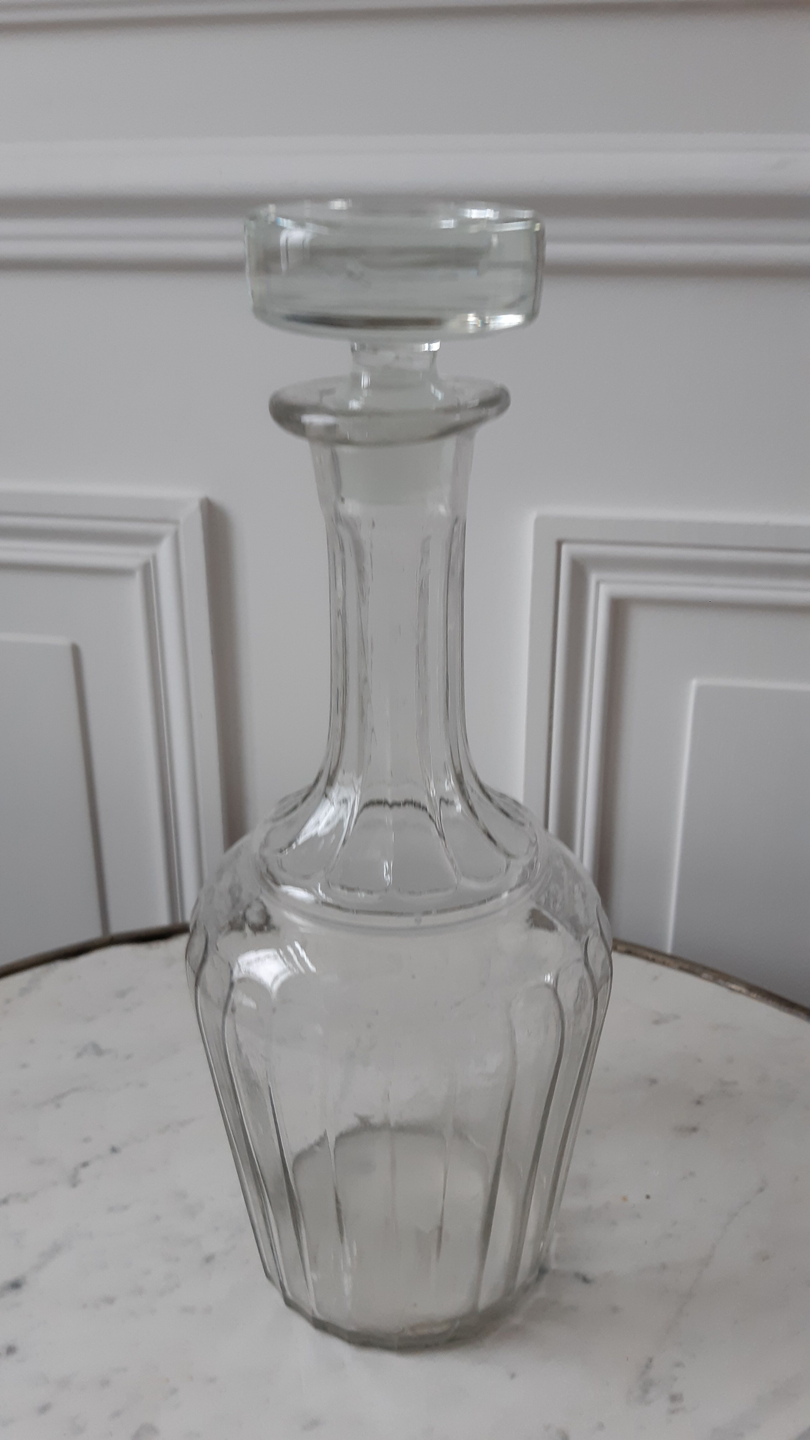 Late nineteenth century molded glass decanter