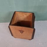 Dutch art deco wooden trash can 1930