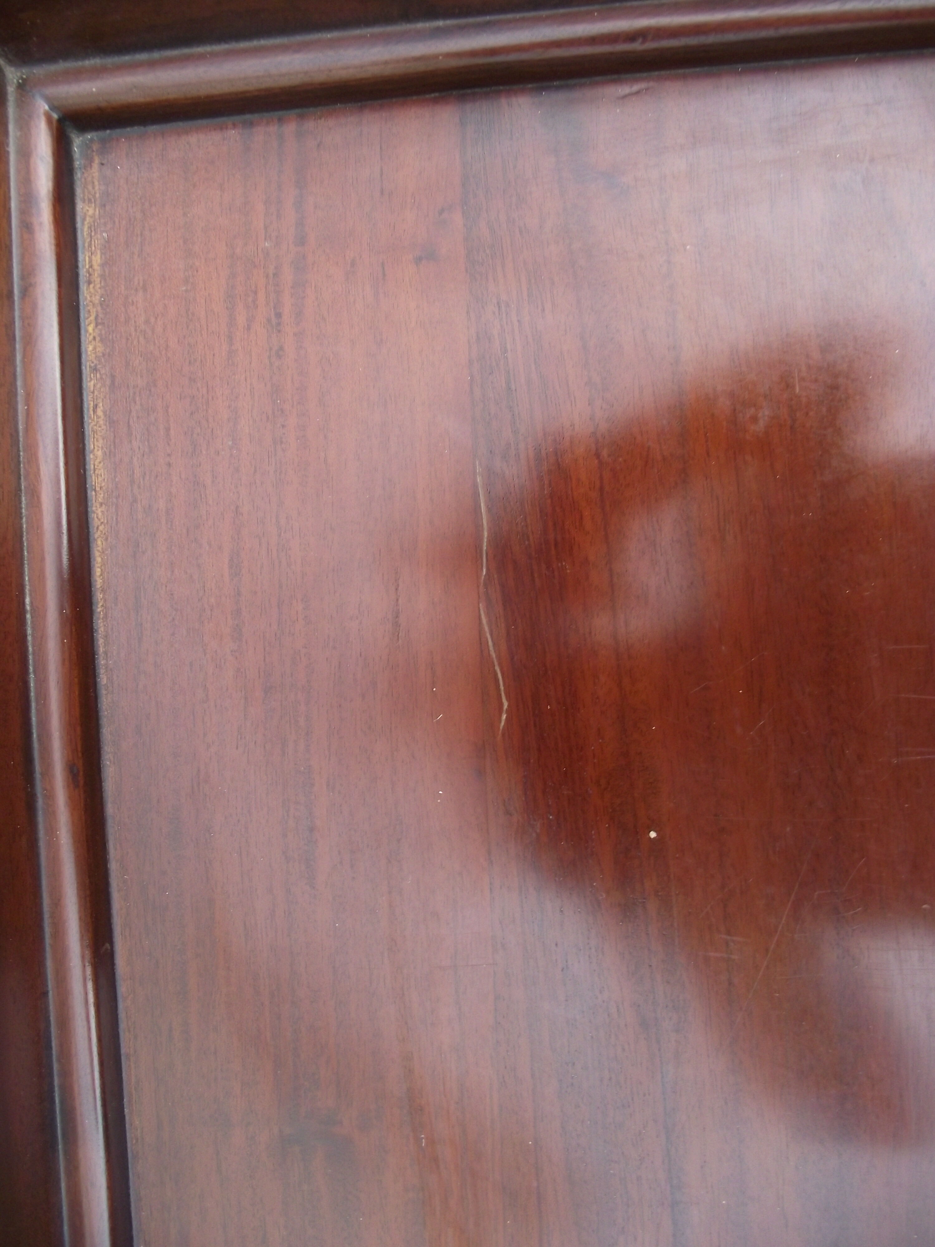 Solid mahogany folding side table