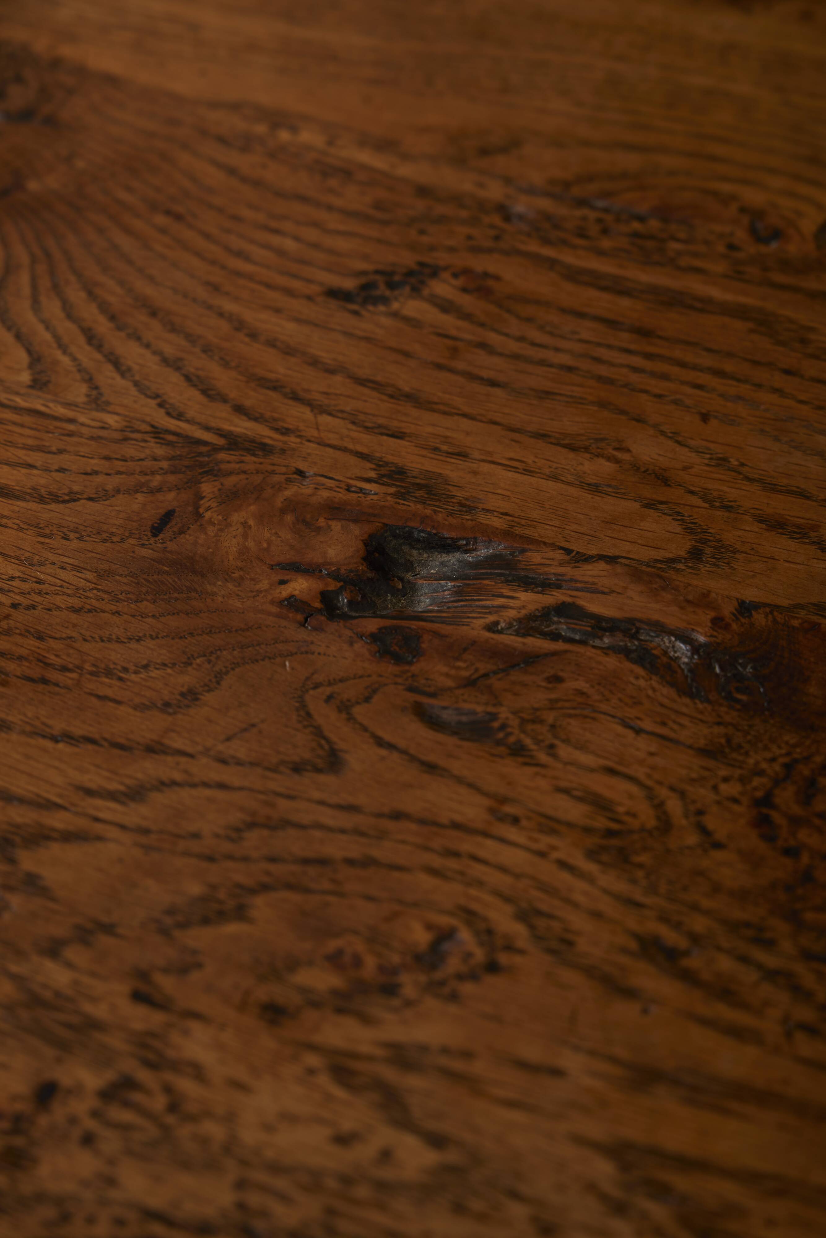 Coffee table in wood and wrought iron