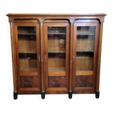 Empire mahogany three-door bookcase circa 1880-1900