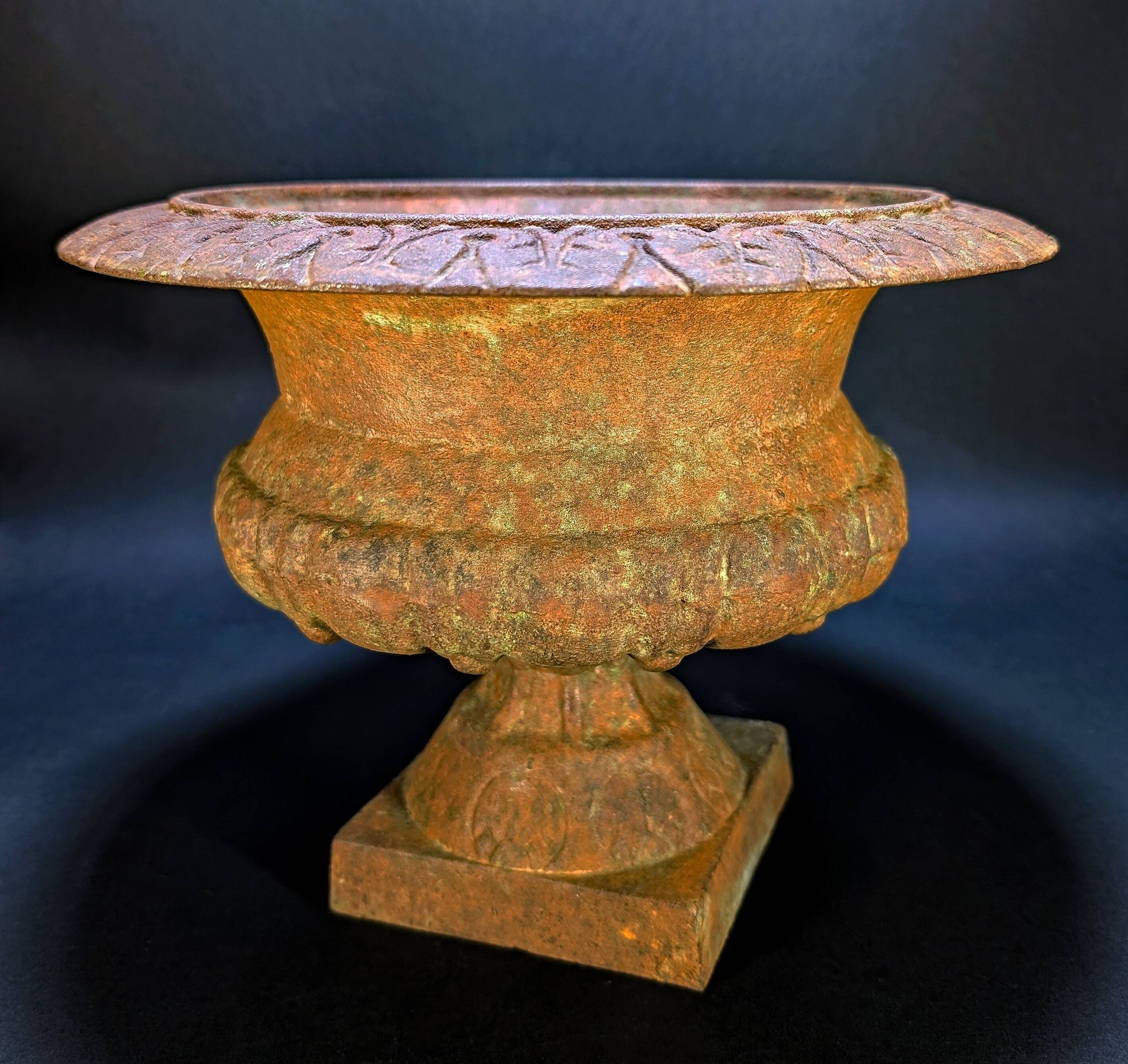 Old Cast Iron Planter – Medici Basin on Stand – 27 cm – 5.5 kg