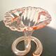 Pink trumpet vase - fleurs-de-lys in blown glass - italy 1970